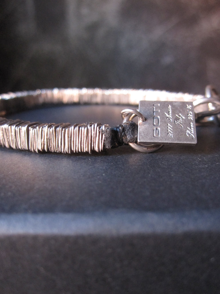 Goti 925 Oxidised Silver sq bracelet BR1114