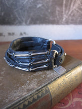 Goti bracelet with multi leather straps and 925 Silver BR173