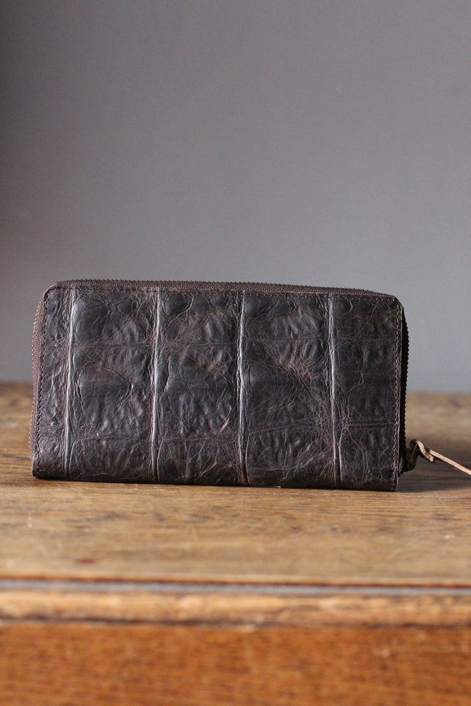 CollardManson Croc Wallet- Brown