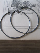 Irregular Oxidised large hoops