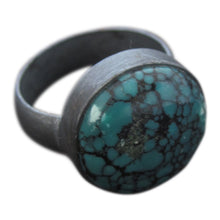 925 Silver - oxidised turquoise ring