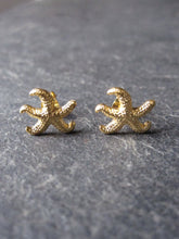 Gold plated 925 Silver Starfish Studs