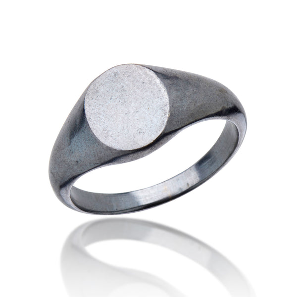 925 Silver Signet Ring - Oxidised