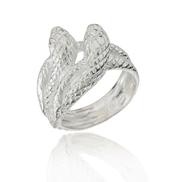 Double snake ring - Silver