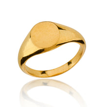 925 Silver Signet Ring - Gold plated