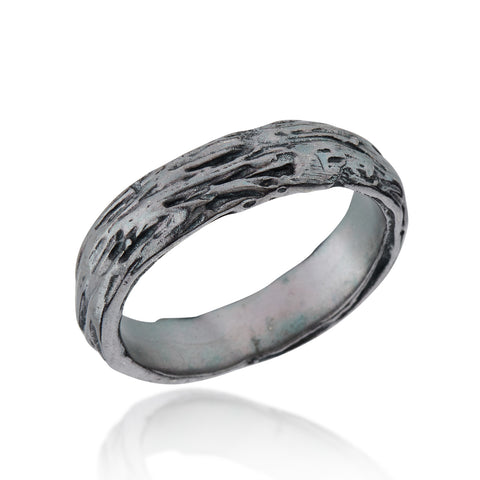 WDTS 925 Distressed Band Ring
