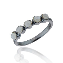 925 Silver multi stone Moonstone Ring