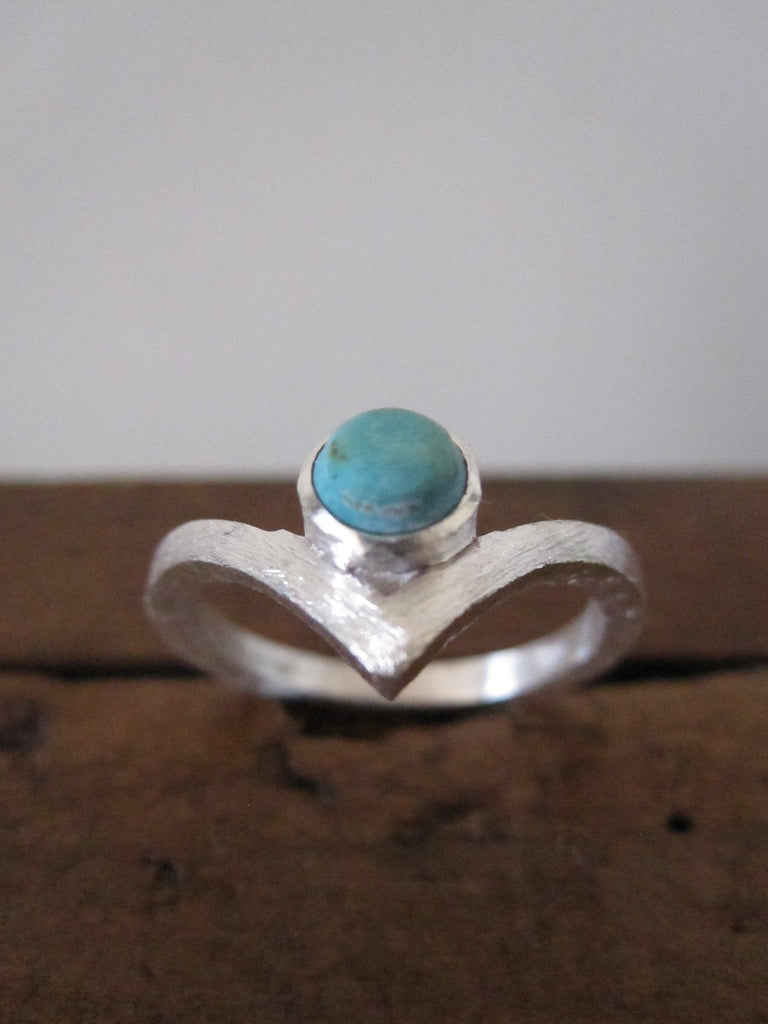 Chevron ring - Turquoise