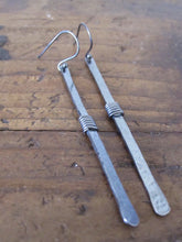 Long oxidised earrings