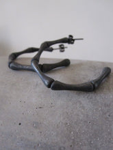 Bamboo Hoops - black oxidised