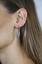 925 silver folded leaf earrings