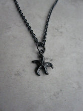 Oxidised 925 Silver starfish necklace