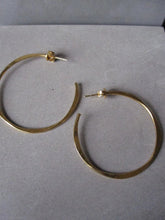 Irregular gold plated Medium hoops