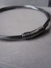 Entwined Oxidised Silver bangle