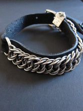 Goti 925 Silver and leather bracelet BR188