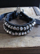 Goti leather bracelet with 925 Silver nuggets BR116
