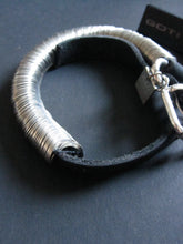 Goti 925 silver and leather bracelet BR118