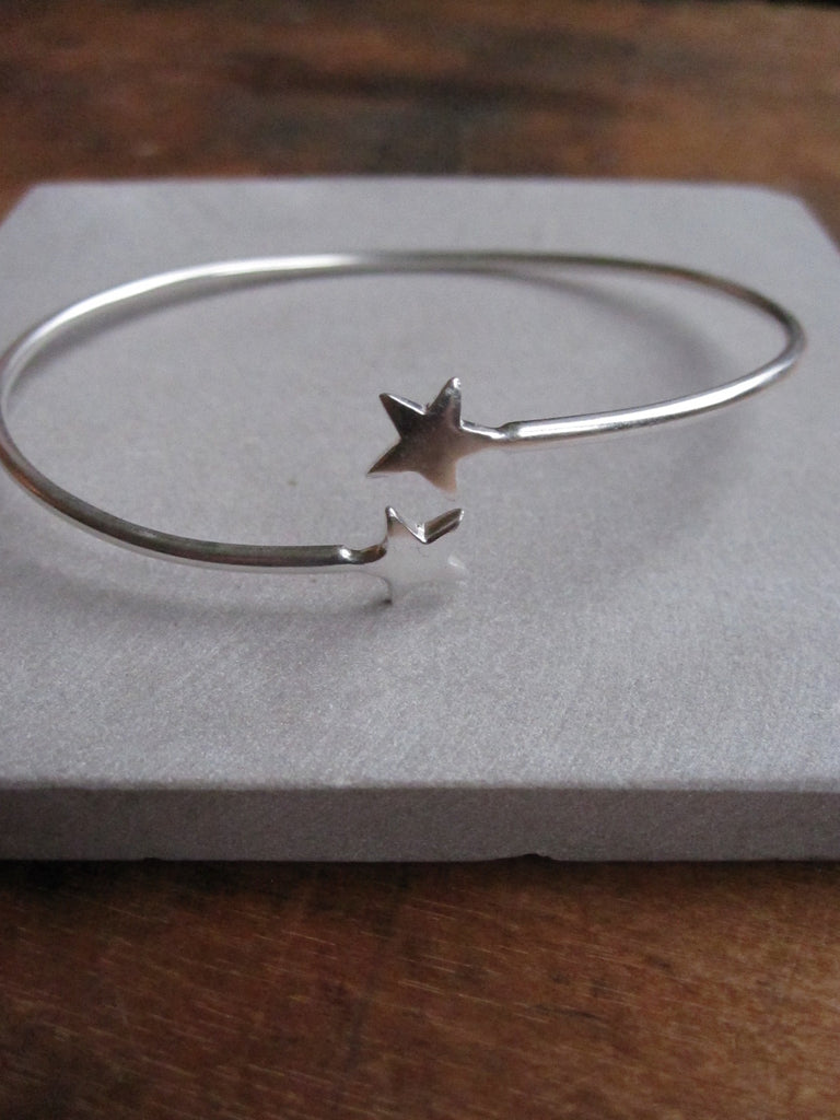 925 Silver Star open bangle