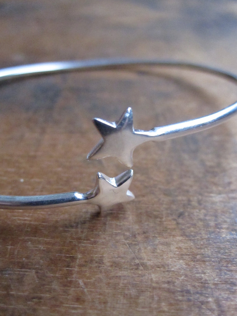 925 Silver Star open bangle