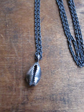 Oxidised 925 Silver cowrie shell necklace