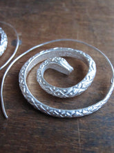 925 Silver Snake spiral earrings
