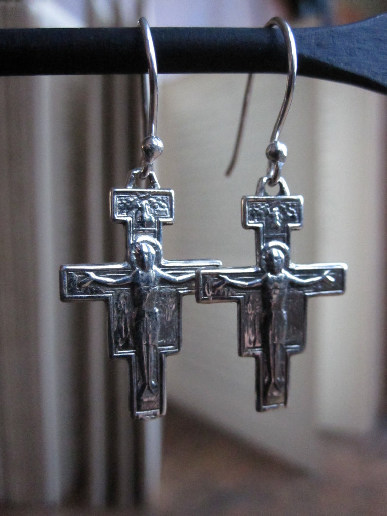 WDTS Cross with Jesus earrings