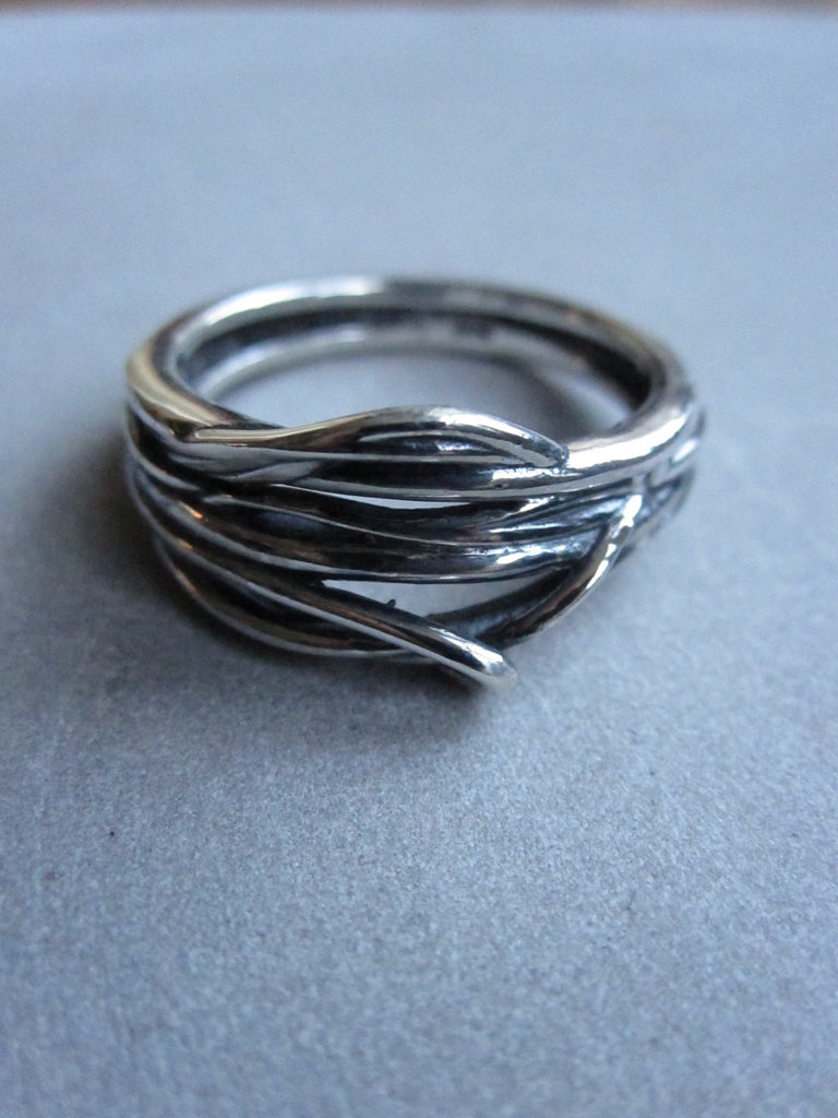 Birds Nest 925 Silver ring