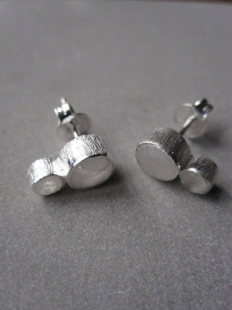 925 Silver Double Moonstone Earrings