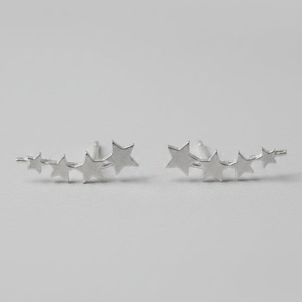 925 Silver Multi Star Stud Earrings