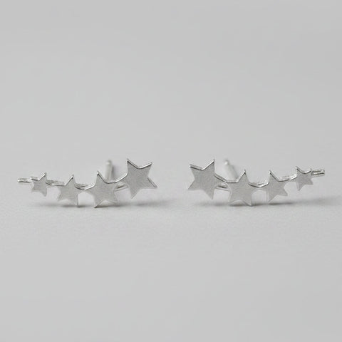 925 Silver Multi Star Stud Earrings