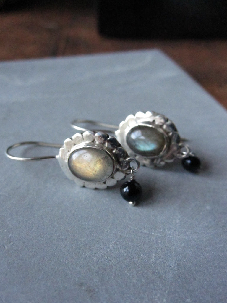 Kyra Earrings- Silver, Moonstone