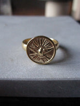 WDTS Dove of Peace gold plated ring