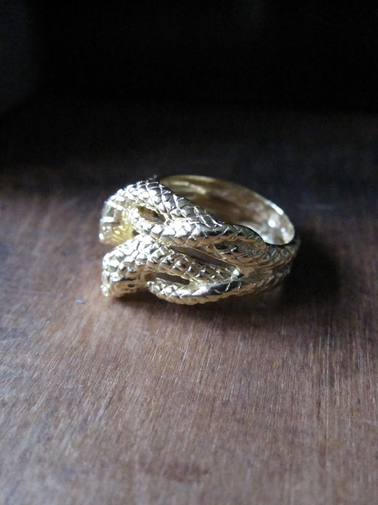 Double Snake Ring - Gold Plated