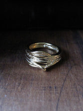 Gold Plated Birds Nest 925 Silver ring