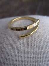 Hammered Twist Gold plated 925 Silver Ring