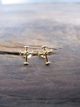 Bound cross Studs- gold