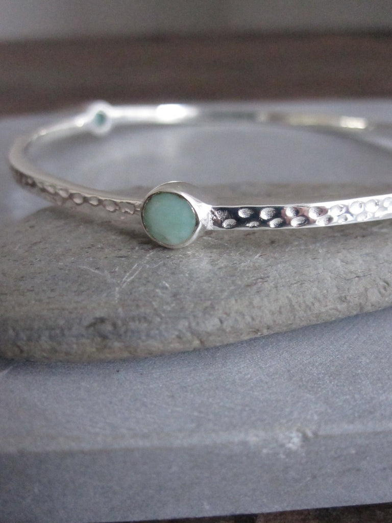 925 silver Tri stone bangle- Cryso