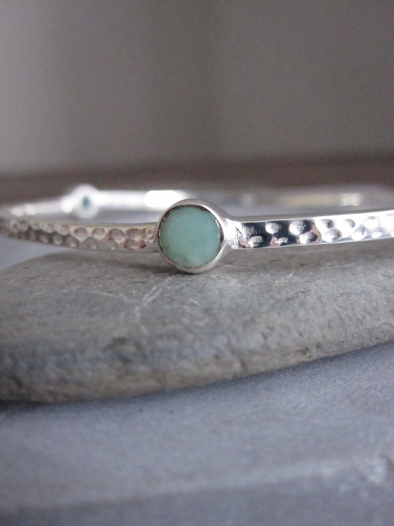 925 silver Tri stone bangle- Cryso