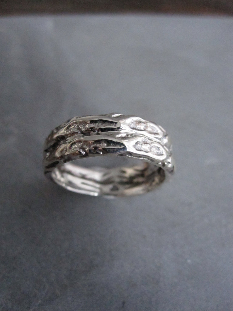 WDTS Textured double band, 925 Silver ring