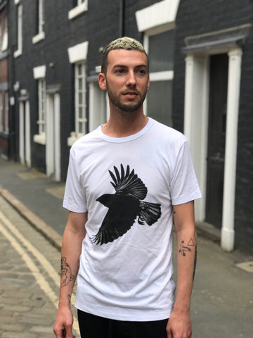 Window Dressing The Soul- Crow Jersey T Shirt white