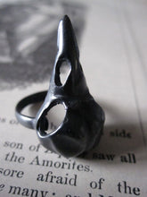 WDTS 925 Silver Bird Skull Ring- Oxidised