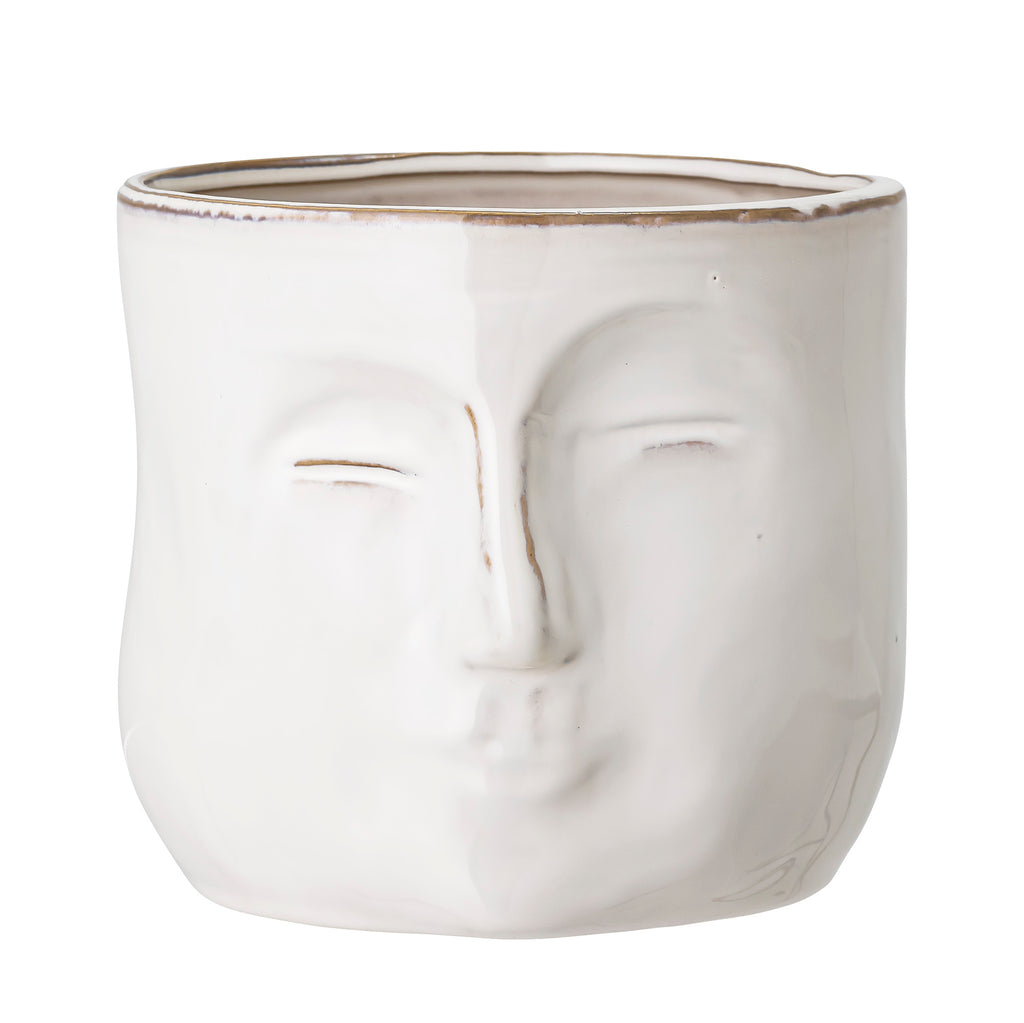 Flowerpot, White, Stoneware