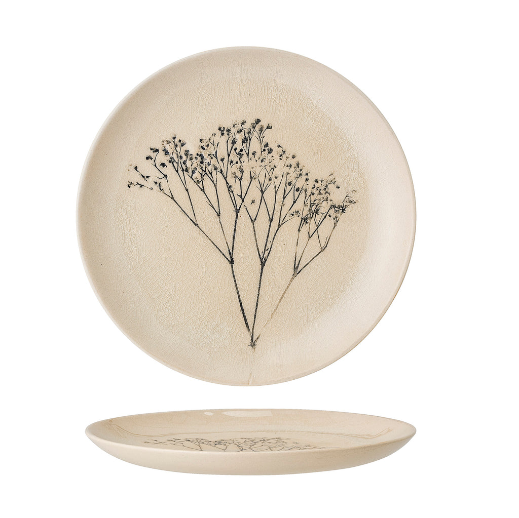 Bea Plate, Nature, Stoneware 22cm