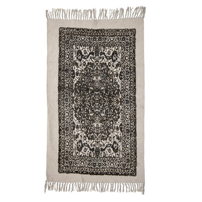 Rug, Black, Cotton