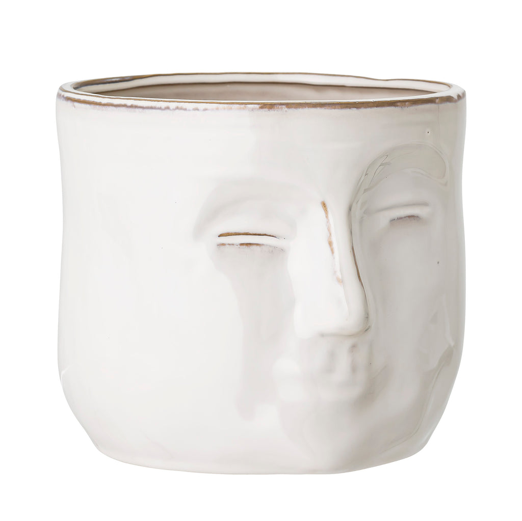 Flowerpot, White, Stoneware