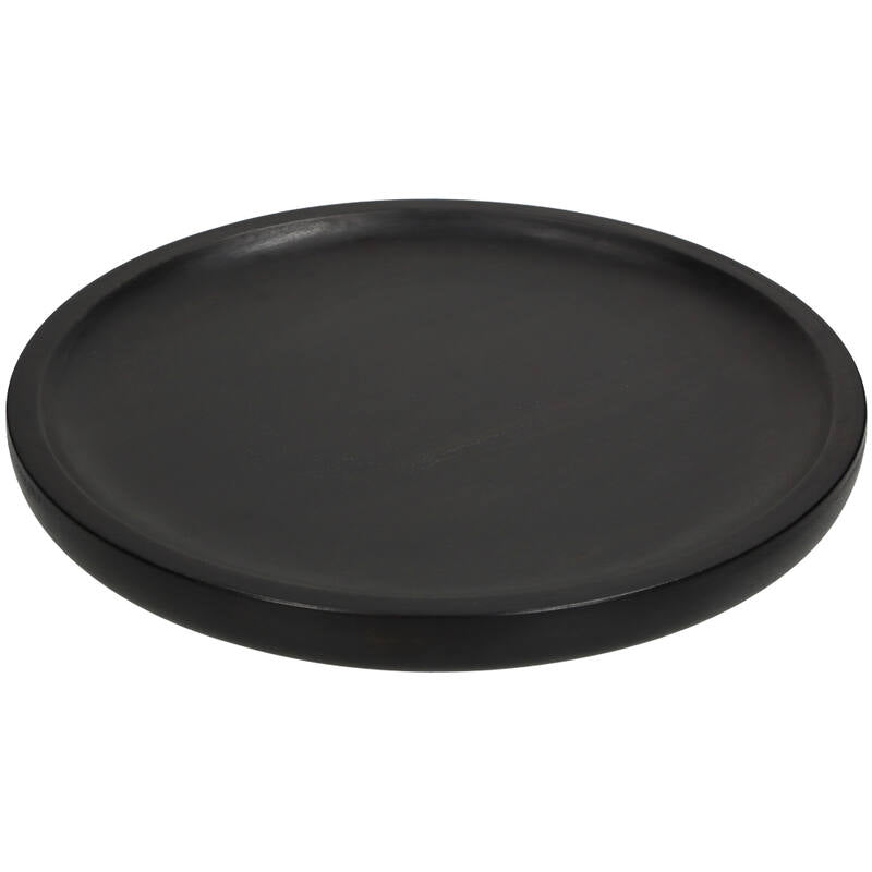 Maitri Wood Plate Black