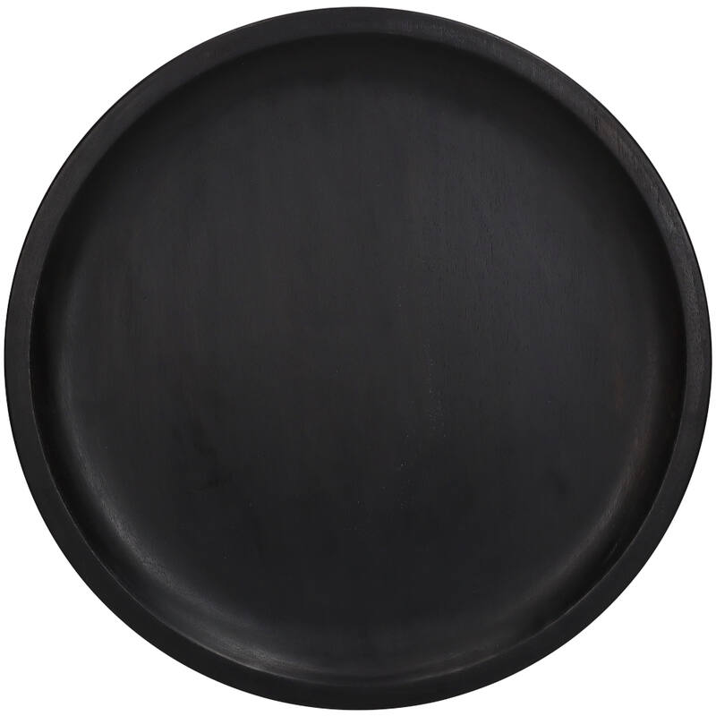 Maitri Wood Plate Black