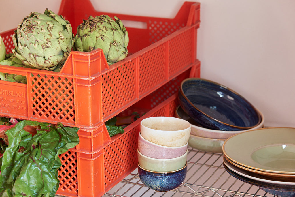 HKliving Chef ceramics: bowl, rustic blue