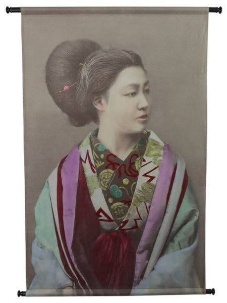 Fabric wall hanging - Lady in kimono
