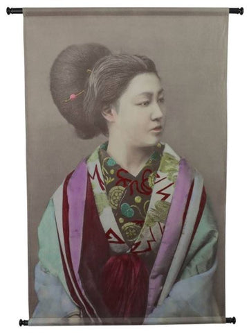 Fabric wall hanging - Lady in kimono